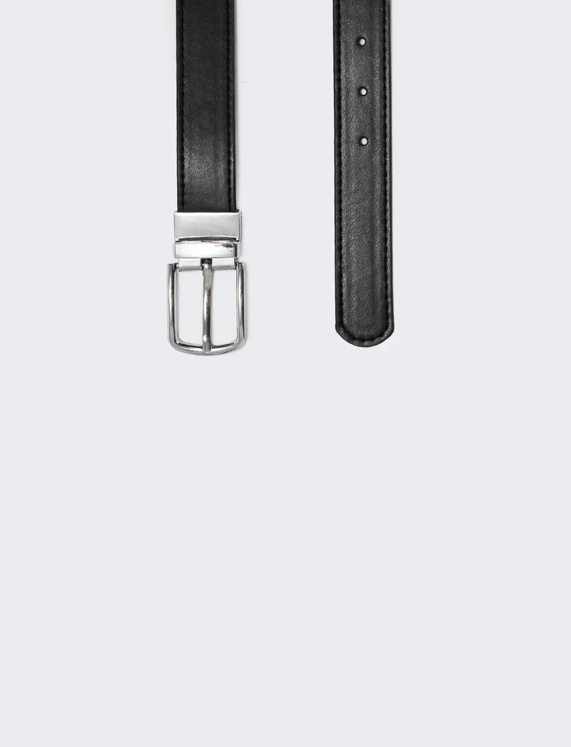 Cintura double face versatile e elegante - Nero