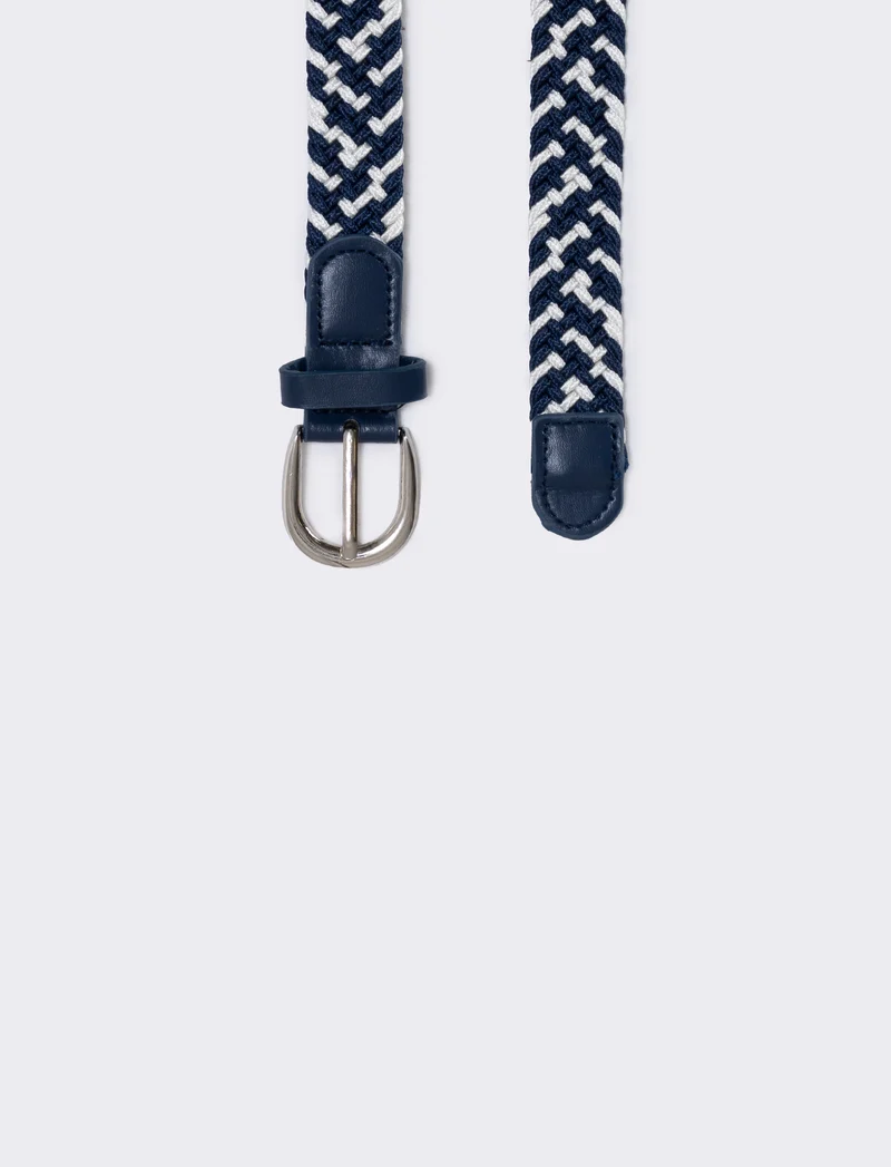 Cintura elastica intrecciata versatile - Blu