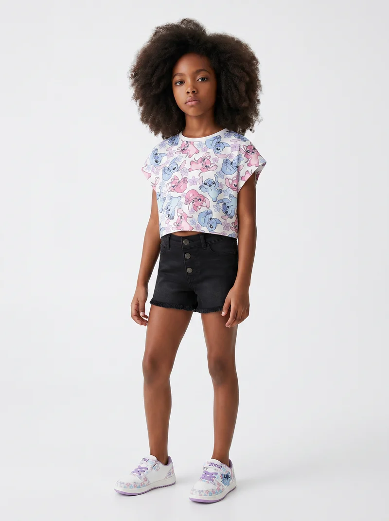 T-shirt mezza manica Disney Stitch per bambina - Fantasia