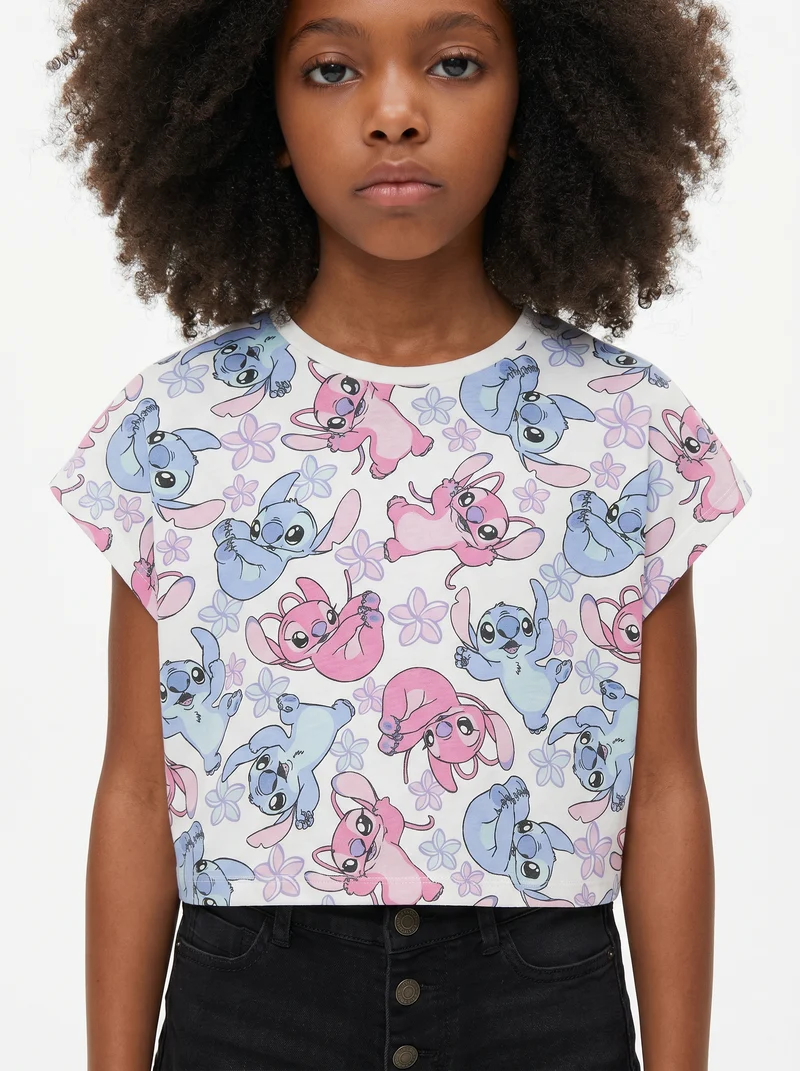 T-shirt mezza manica Disney Stitch per bambina - Fantasia