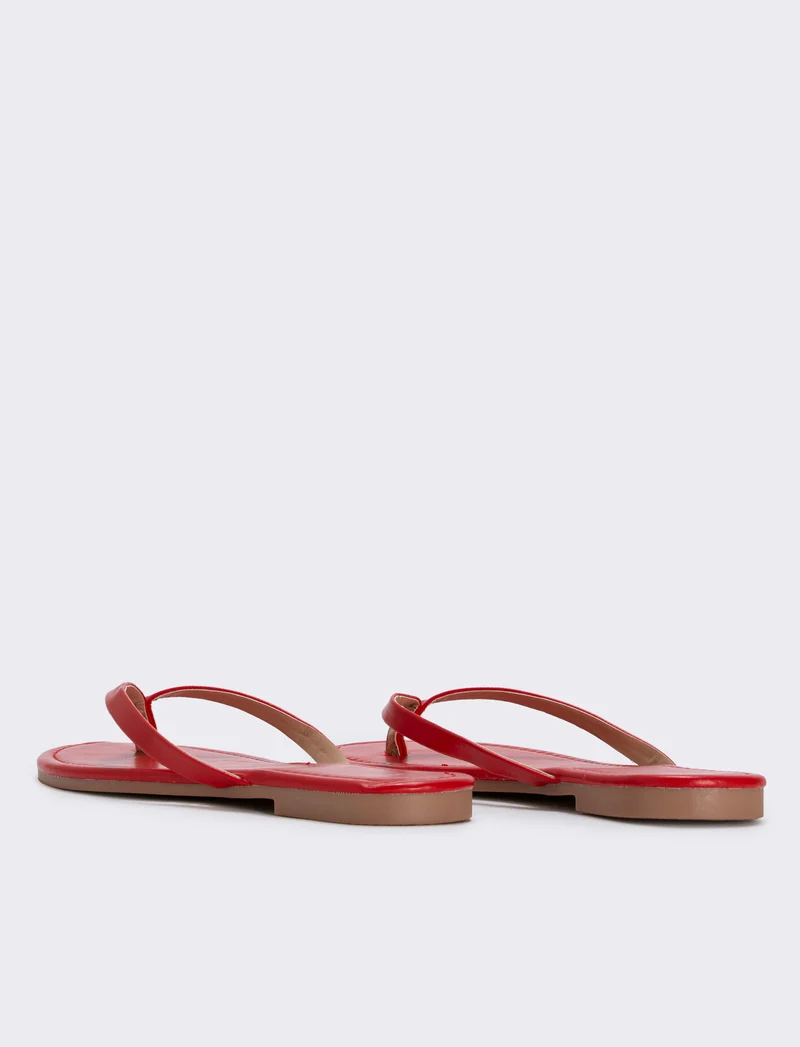 Infradito minimal da in poliuretano - Rosso