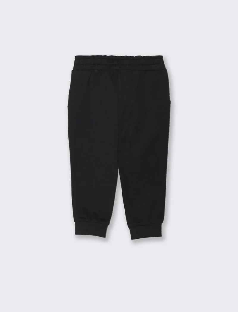 Jogger Pantafitness con fiocco e stampa - Nero