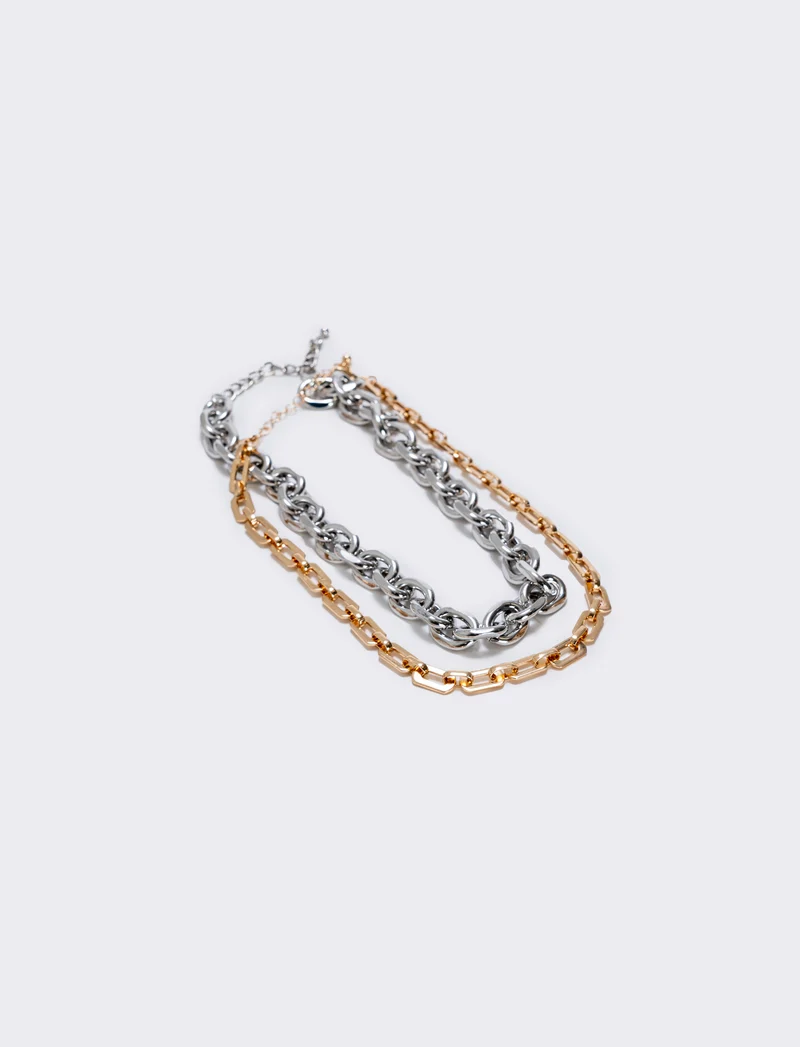 Collane varie con catene eleganti - Oro
