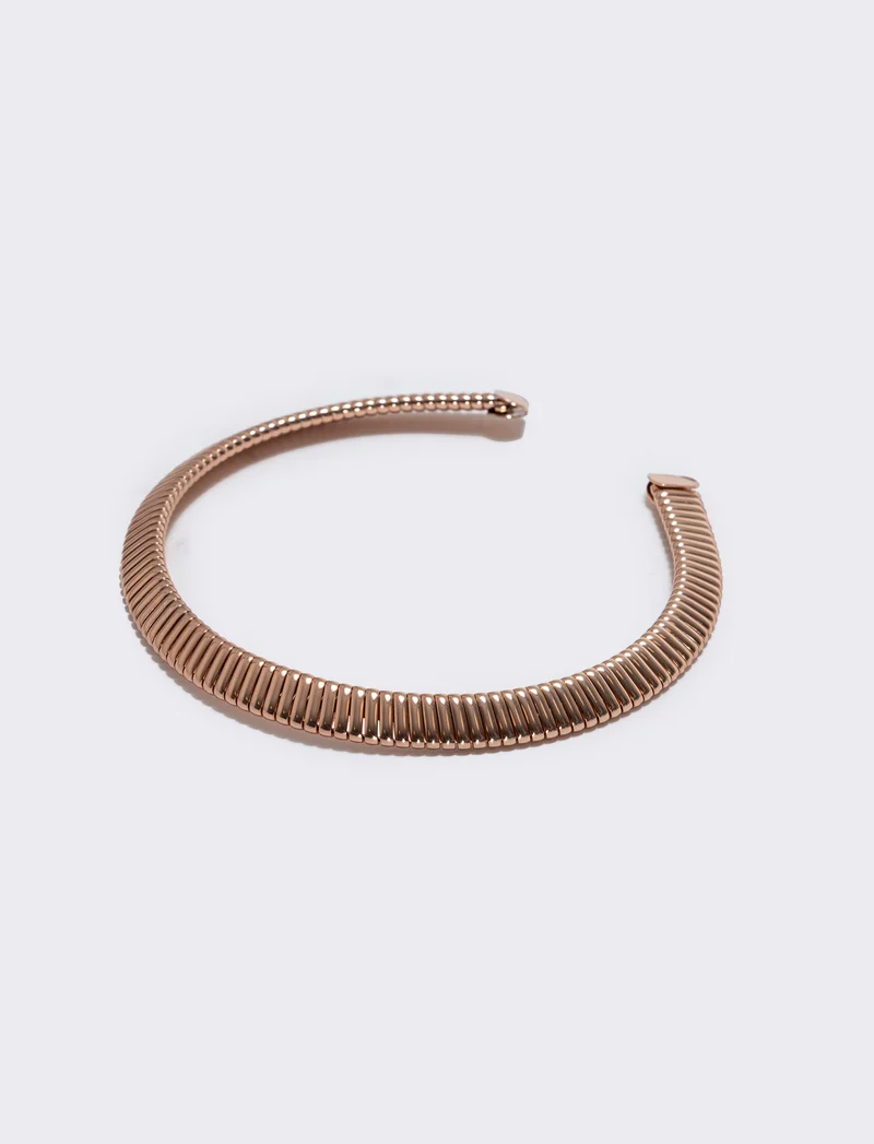 Collana girocollo rigida - Oro rosa