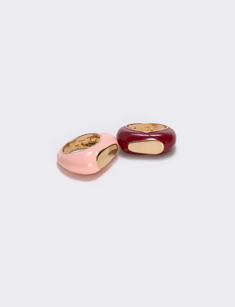 Anelli con pietra elegante - Rosa
