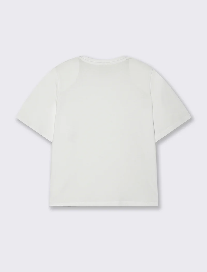 T-Shirt Basica con Spalline - Bianco