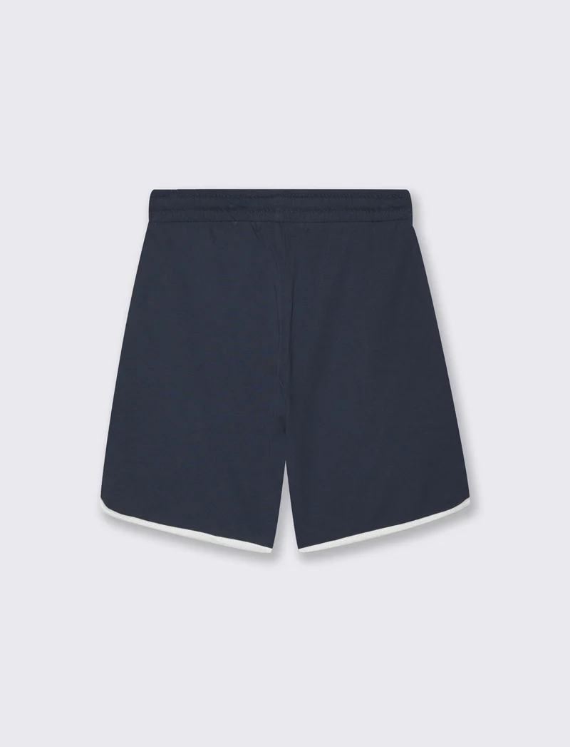 Bermuda baseball in jersey con lacci - Blu