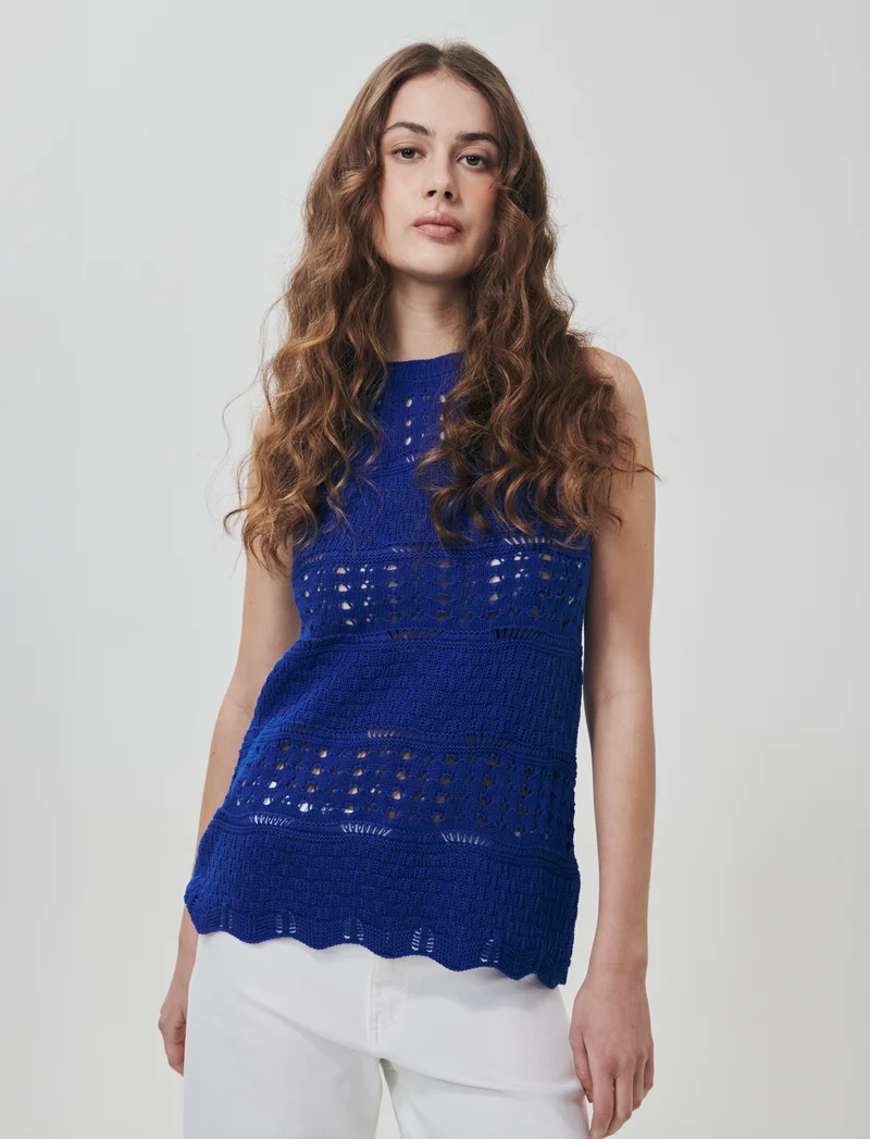 Top Crochet con Fondo a Onde Elegante - Royal