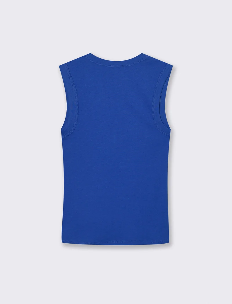 Canotta Basic in Cotone con Scollo V - Royal