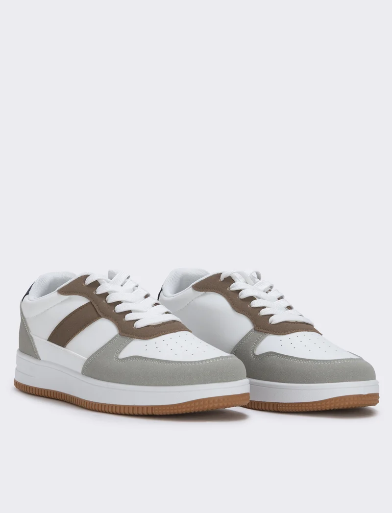 Sneakers bianche in poliuretano uomo - Bianco