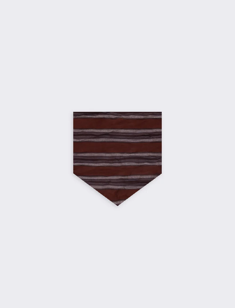 Foulard triangolare con riga elegante - Arancio