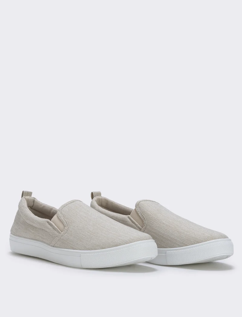 Slip-on beige da uomo con elastici - Beige