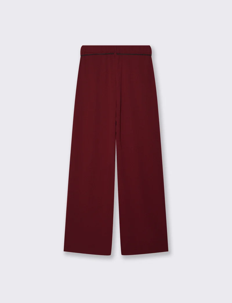 Pantalone con cintura e tasconi - Bordeaux