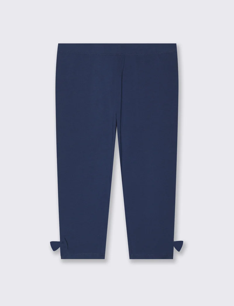 Leggings in cotone elastico per bambina - Blu