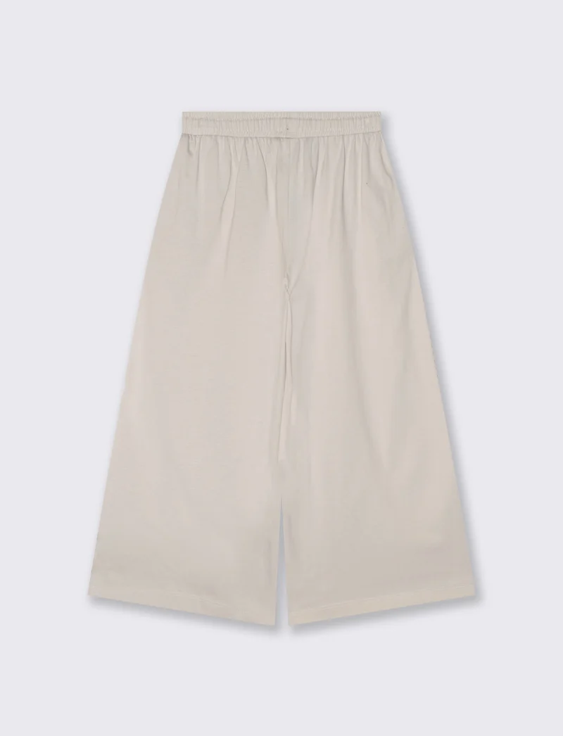 Pantalone Coulotte con Elastico e Coulisse - Sabbia