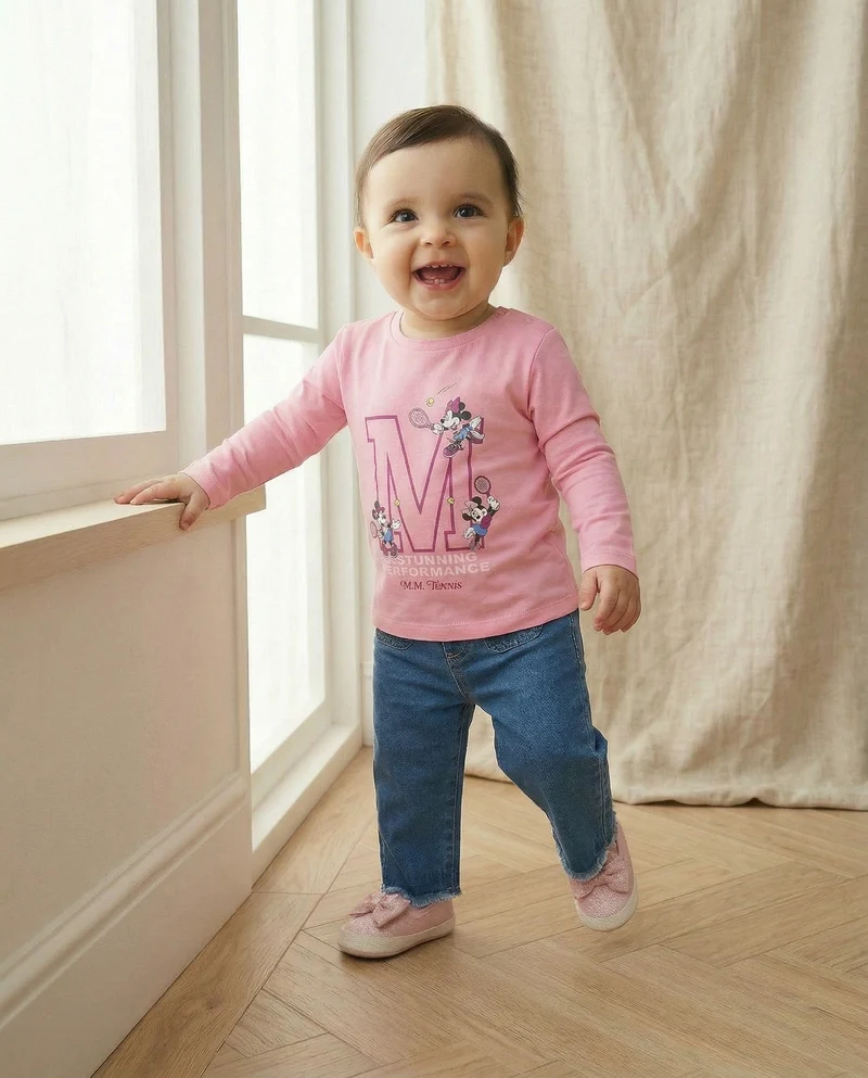 Jeans ampi con tasche e fondo sfrangiato - Denim