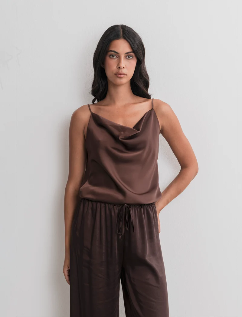 TOP IN SATIN - Moro