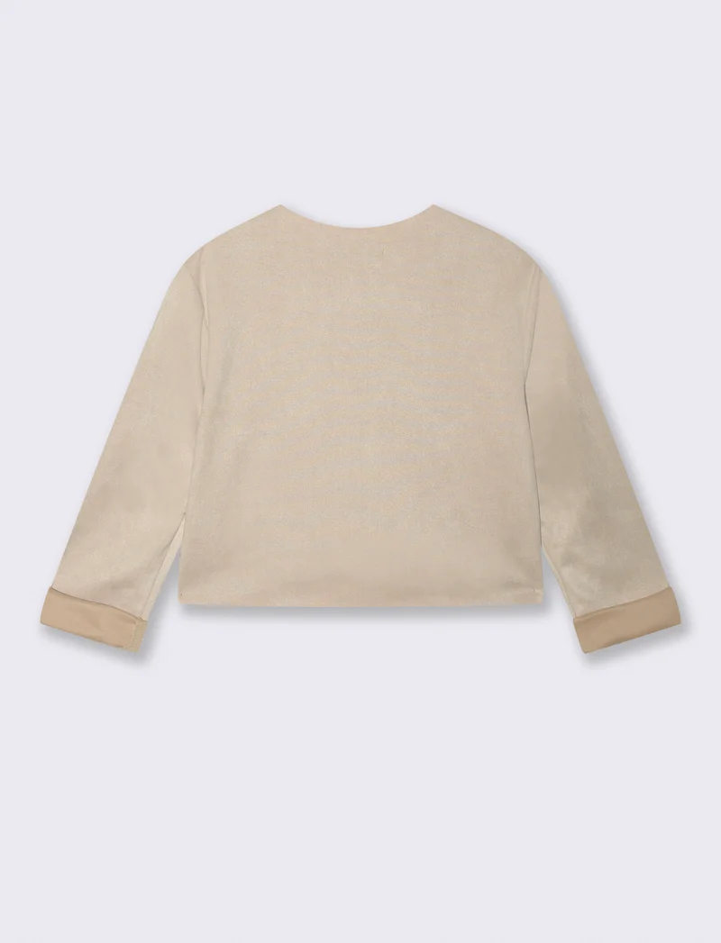 GIACCA SUEDE CORTA - Vaniglia
