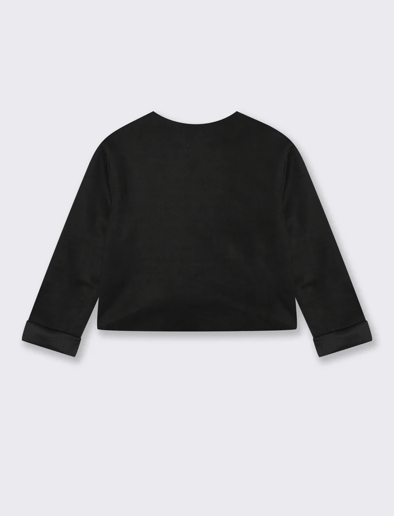 GIACCA SUEDE CORTA - Nero