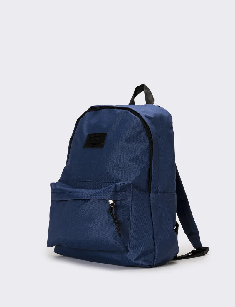 Zaino uomo basic doppia chiusura e tasca - Blu