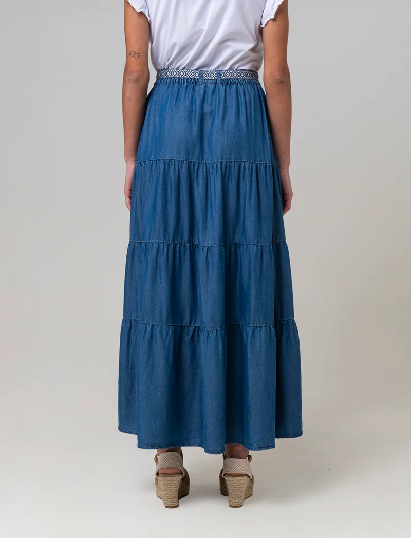 Gonna lunga da donna - DENIM SCURO