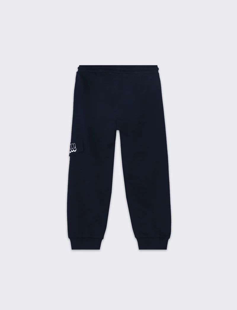 Jogger in felpa fiammata da bambino - Blu