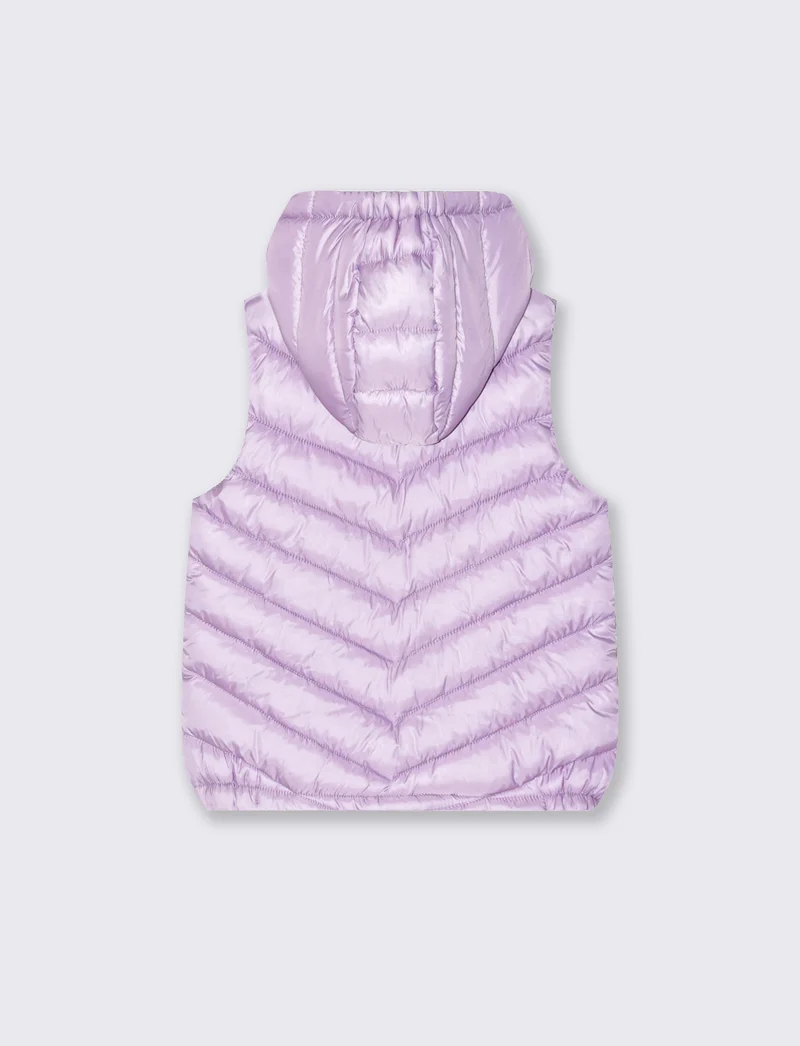 Gilet trapuntato leggero. da bambina - Lilla
