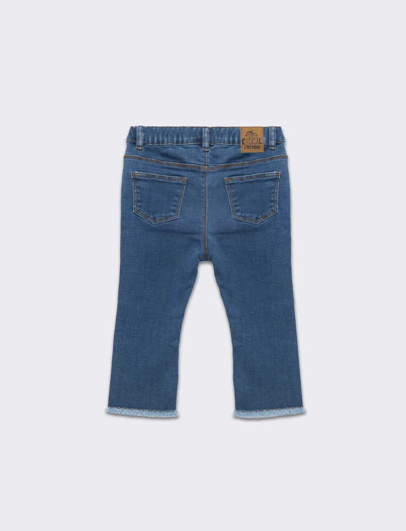Jeans con taschine da neonata - Denim