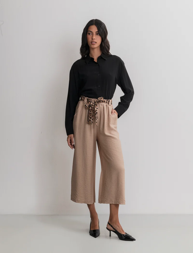 PANTALONE COULOTTE - Cammello