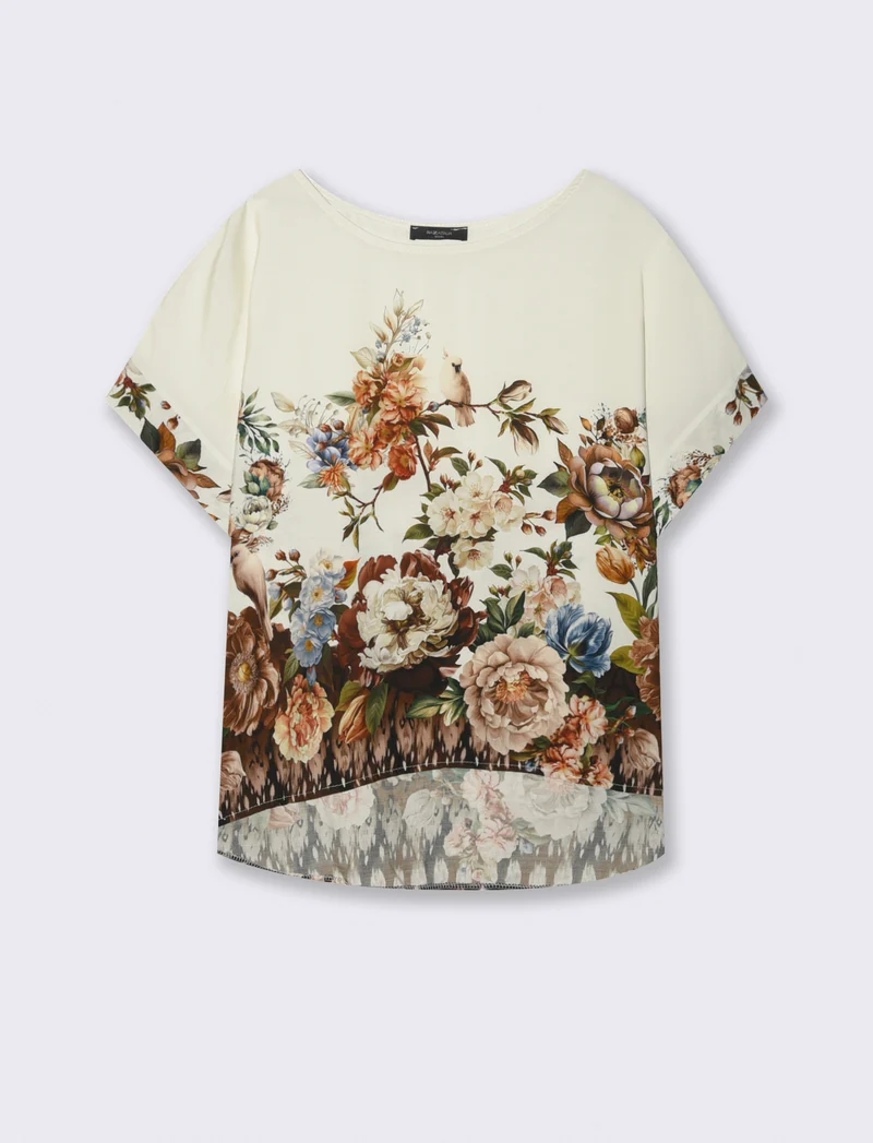 Casacca in viscosa stampata - Moro