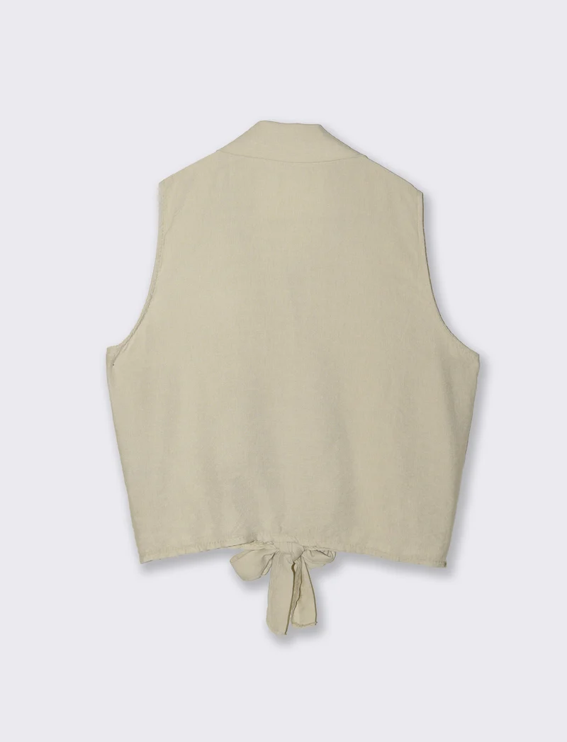 Camicia smanicata - Sabbia
