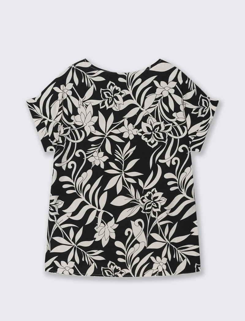Tshirt stampata con vestibilità over - Fiorato