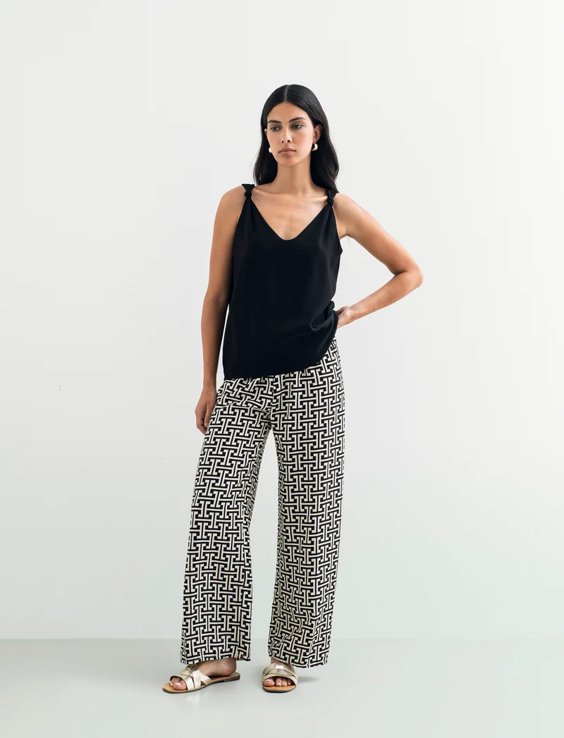 Pantalone palazzo stampato - Geometrie
