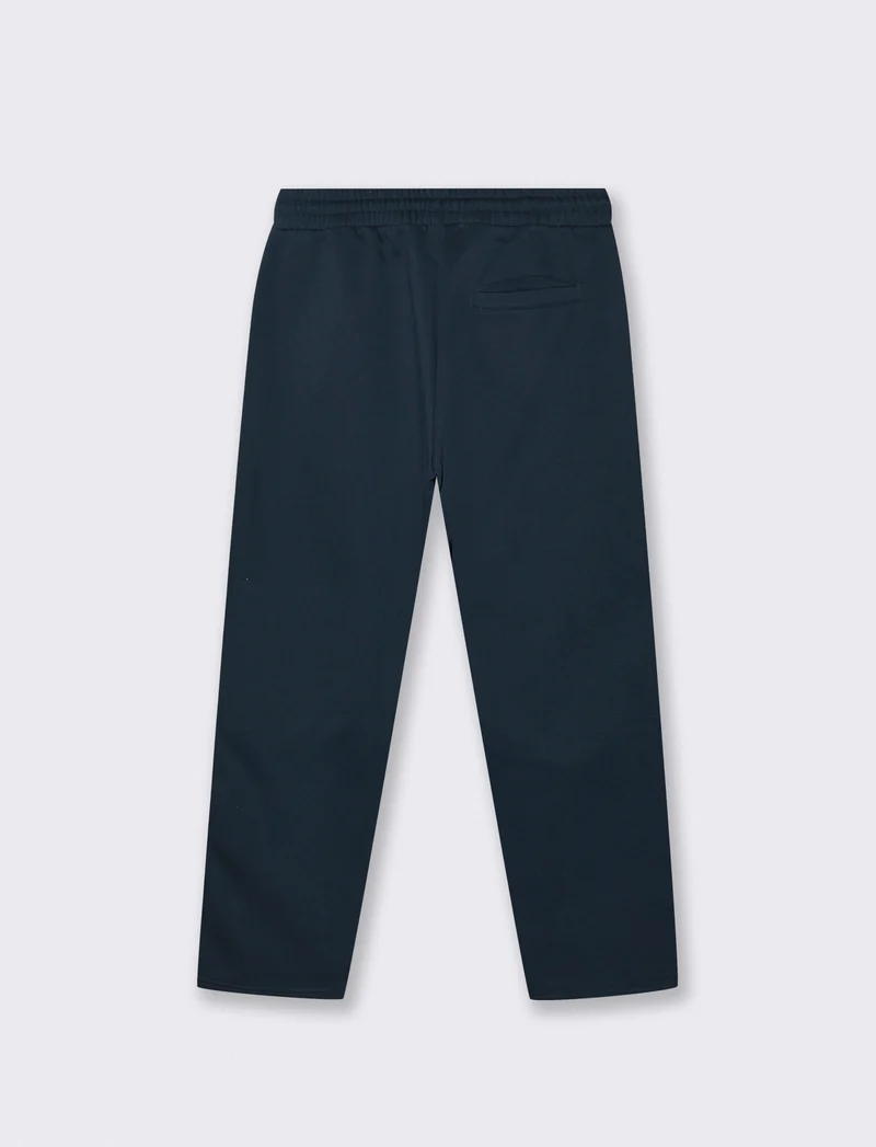 Pantaloni Felpa Jogger con Gamba Dritta - Blu
