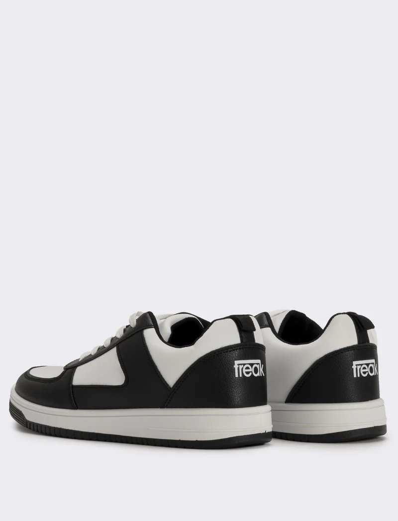 Sneakers bicolor uomo bianco e nero - Bianco-nero