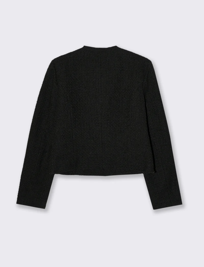 GIACCA CON BOTTONI METALLO COLOR ORO - Nero