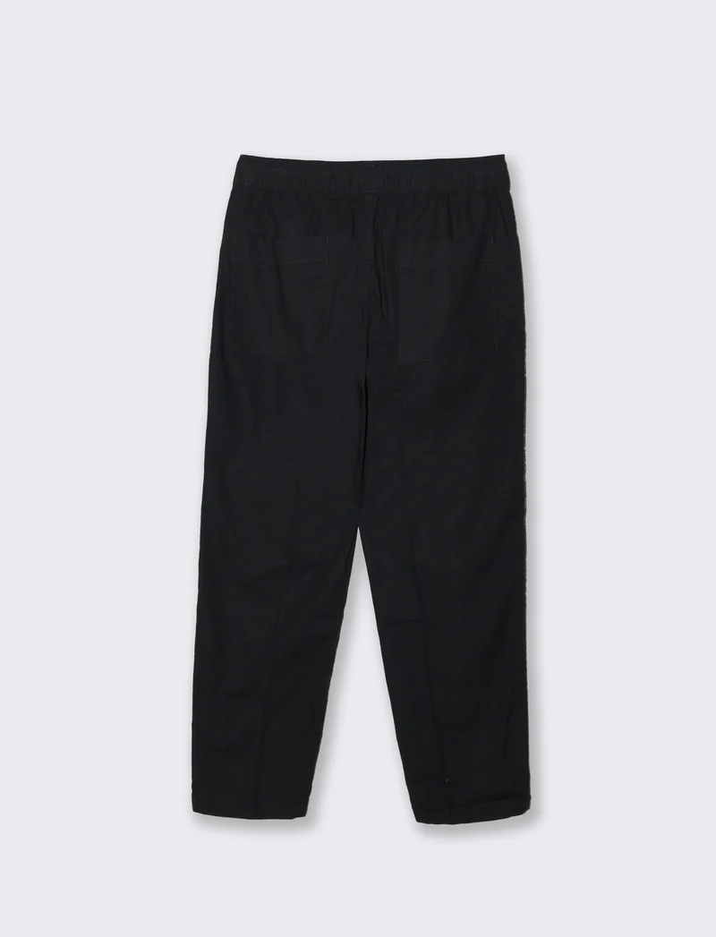 Pantaloni jogger in misto lino con tasche - Nero