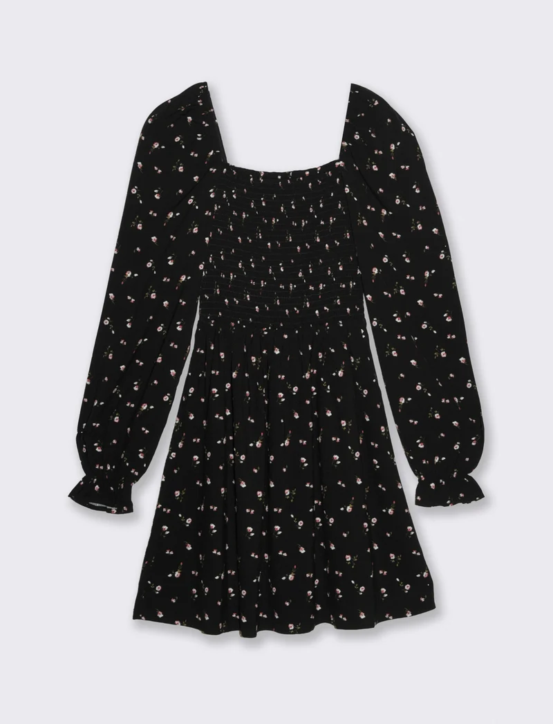 Vestito Corto Manica Lunga in Smock - var 1