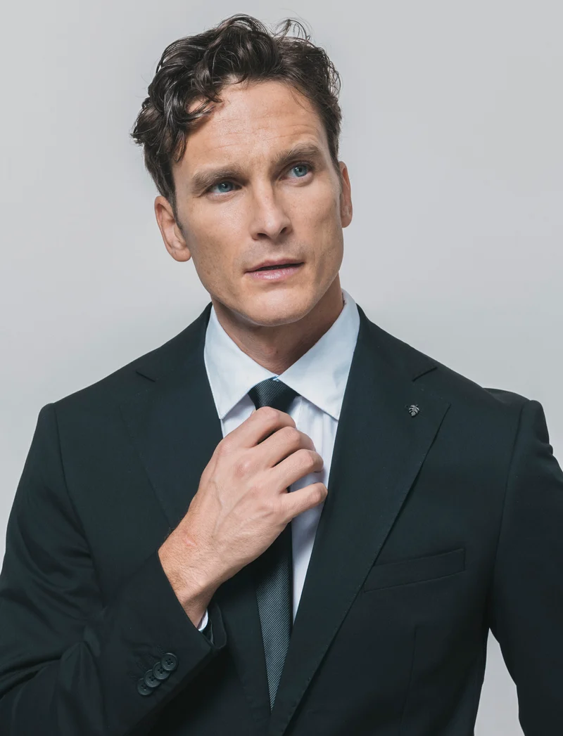 Blazer formal fit con dettagli eleganti - Nero