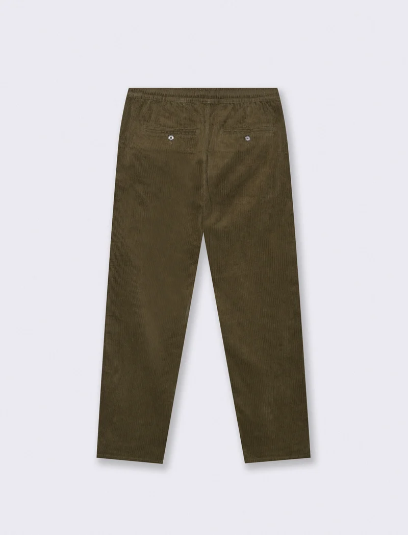 PANTALONI BAGGY JOGGER IN VELLUTO - Verde kaki