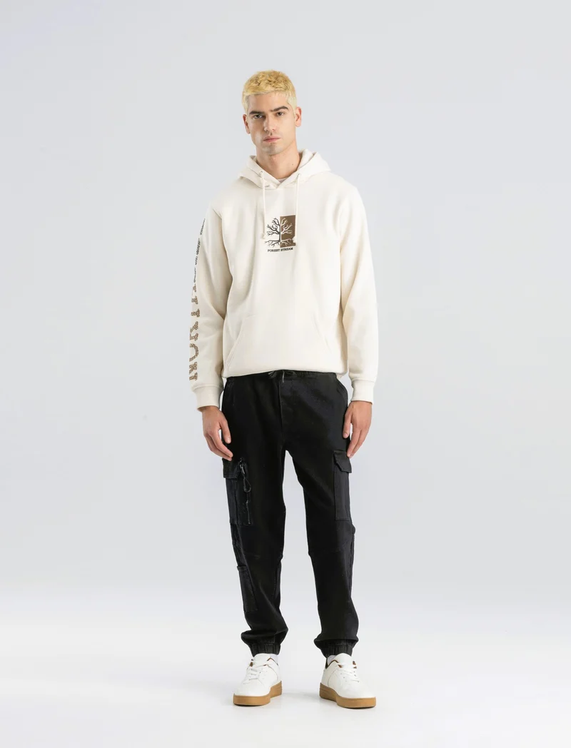 PANTALONI JOGGER CARGO FIT - Nero