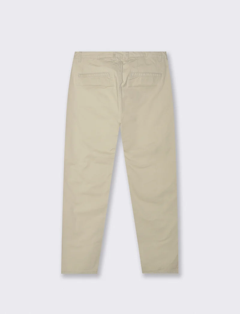 Pantaloni Chino Regular Fit in Cotone - Sabbia