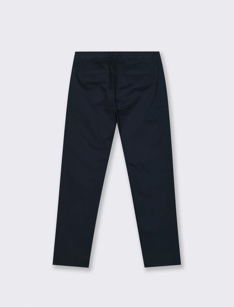 Pantaloni Chino Regular Fit in Cotone - Blu