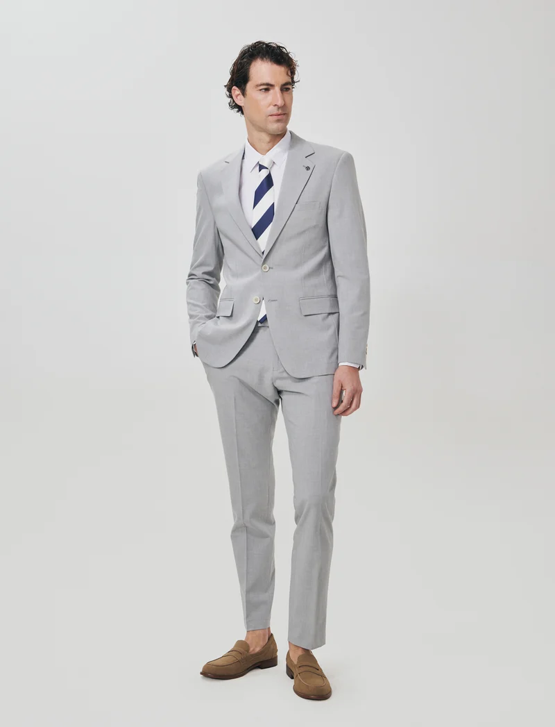 Camicia Slim Fit in Tessuto Tecnico - Bianco