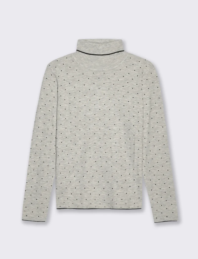 PULLOVER STAMPATO - Grigio chiaro mel.