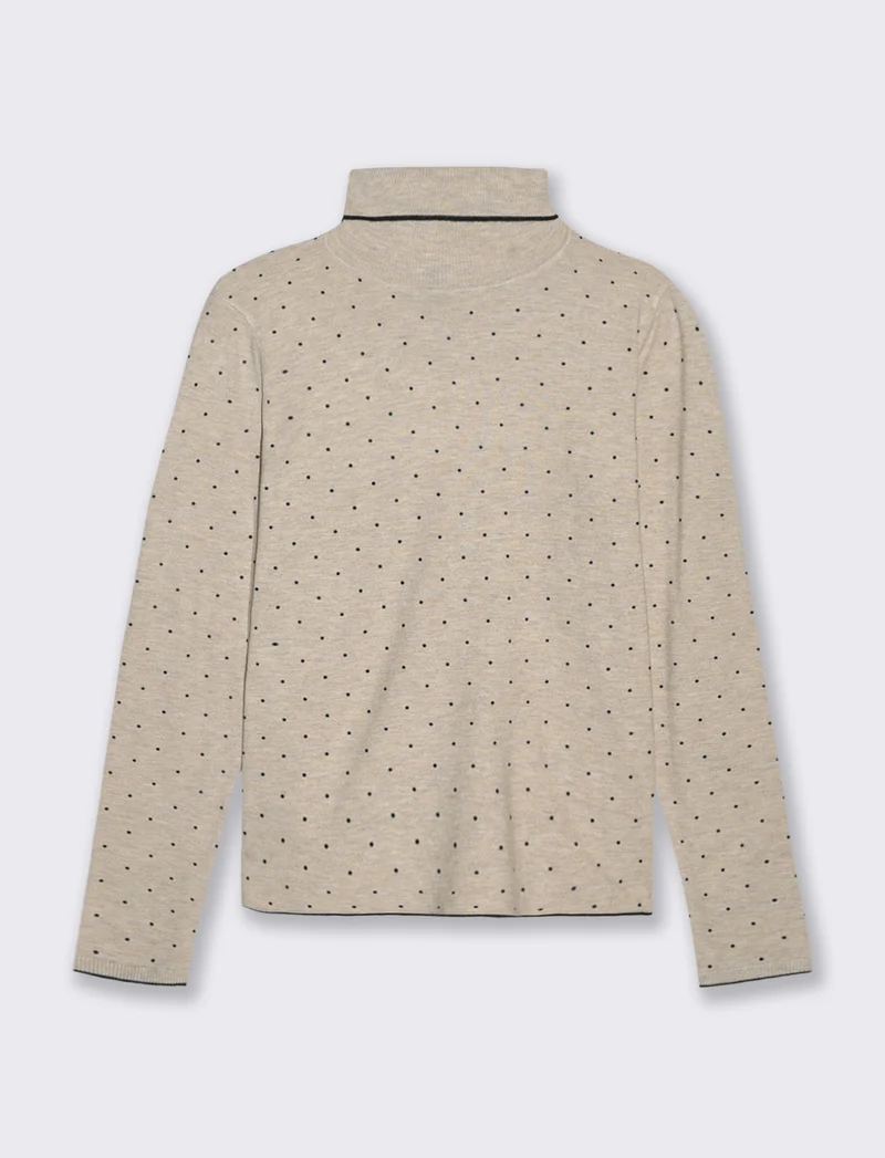 PULLOVER STAMPATO - Beige grano