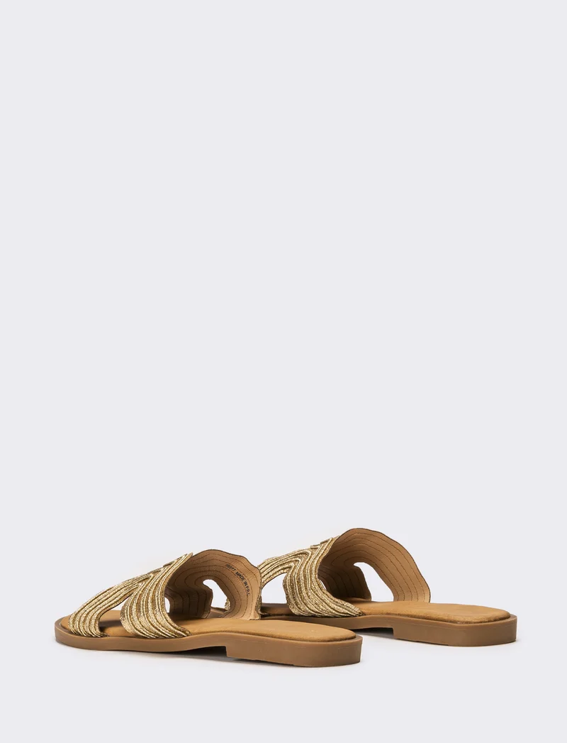 Mule laminata da donna - Oro