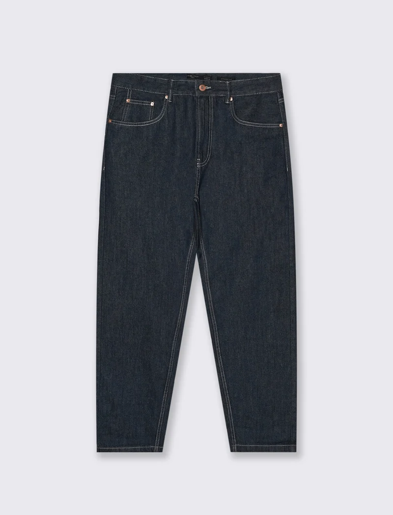 JEANS STRAIGHT FIT LAVAGGIO ZERO BLU - DENIM SCURO