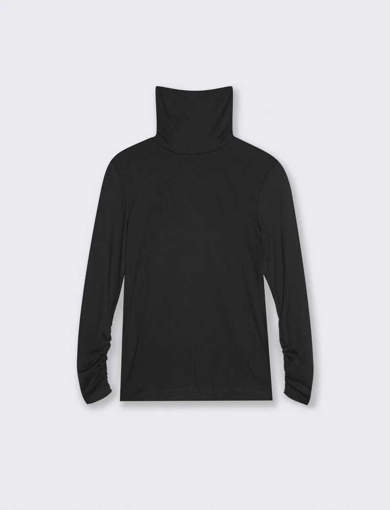 MAGLIA A COLLO ALTO BASIC - Nero