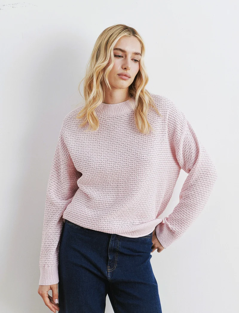 PULLOVER IN CINIGLIA OPACA - Rosa candy